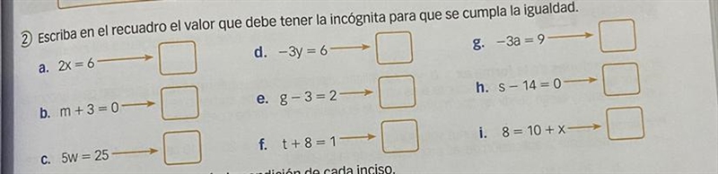 Escriba en el recuadro el valor que debe tener la incógnita para que se cumple la-example-1