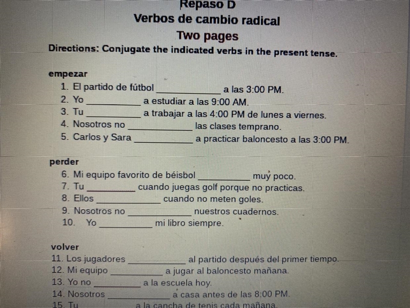 Repaso D Verbos de cambio radical-example-1