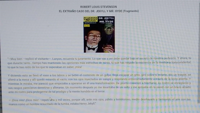 Del fragmento anterior, se puede afirmar que Stevenson pretende: relatar una historia-example-1