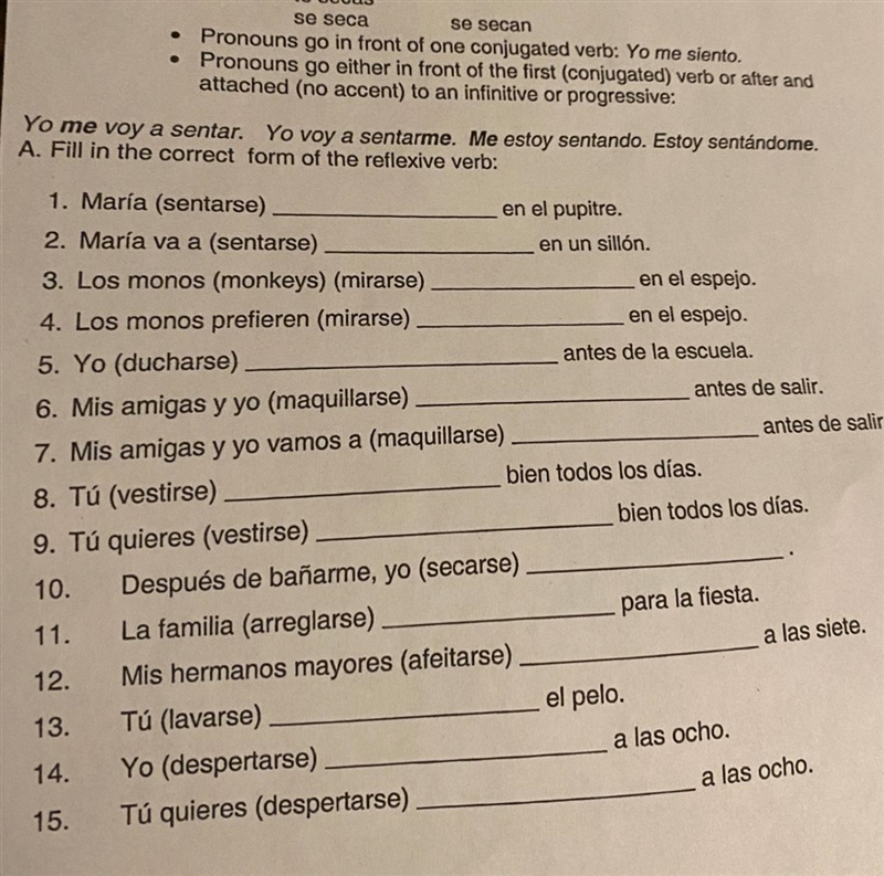 Fill in with the correct form in spanish-example-1