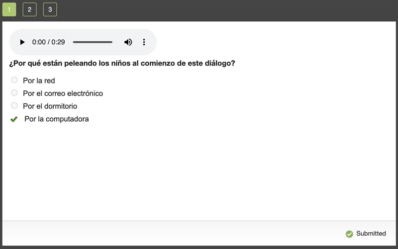 ¿Por qué están peleando los niños al comienzo de este diálogo? Por la red Por el correo-example-1