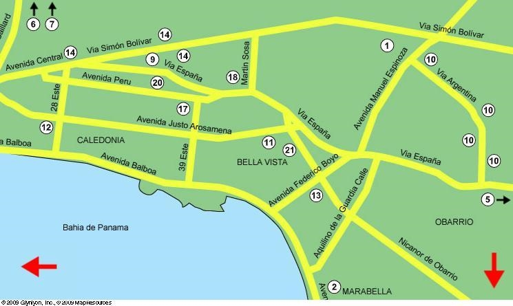 All of the steps needed to leave the Multicentro Mall and travel to the Panama Canal-example-2