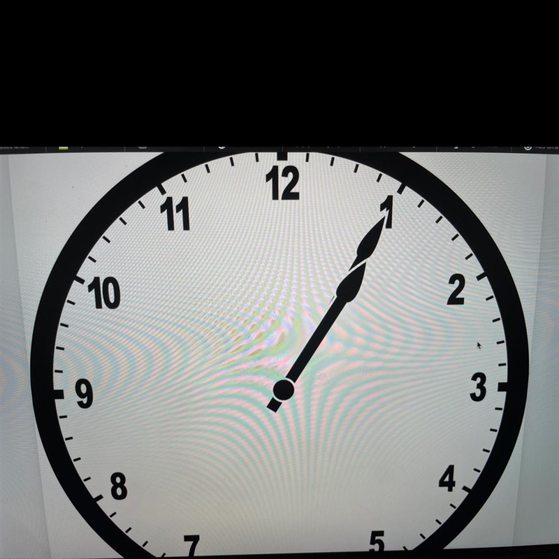 What time is it if it was 1:05 on a clock-example-1