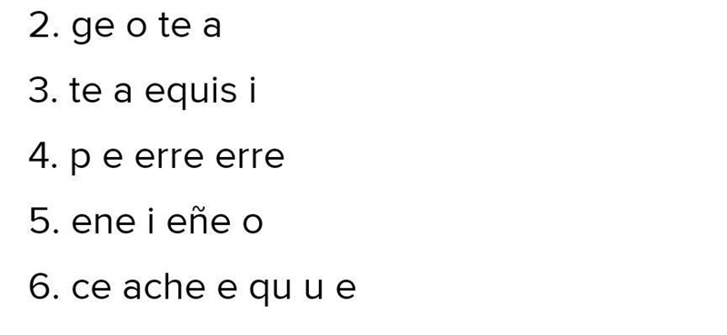 Pronuncia y deletrea. Say each word aloud. Then spell it following the model below-example-1