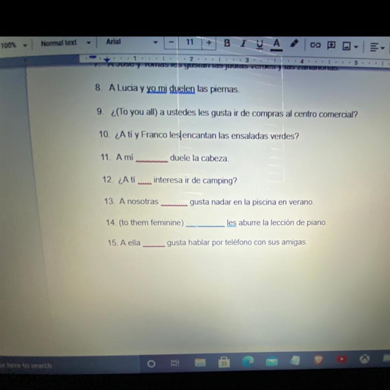 All I need help on is 11-15 plz help fast thx u :)))-example-1