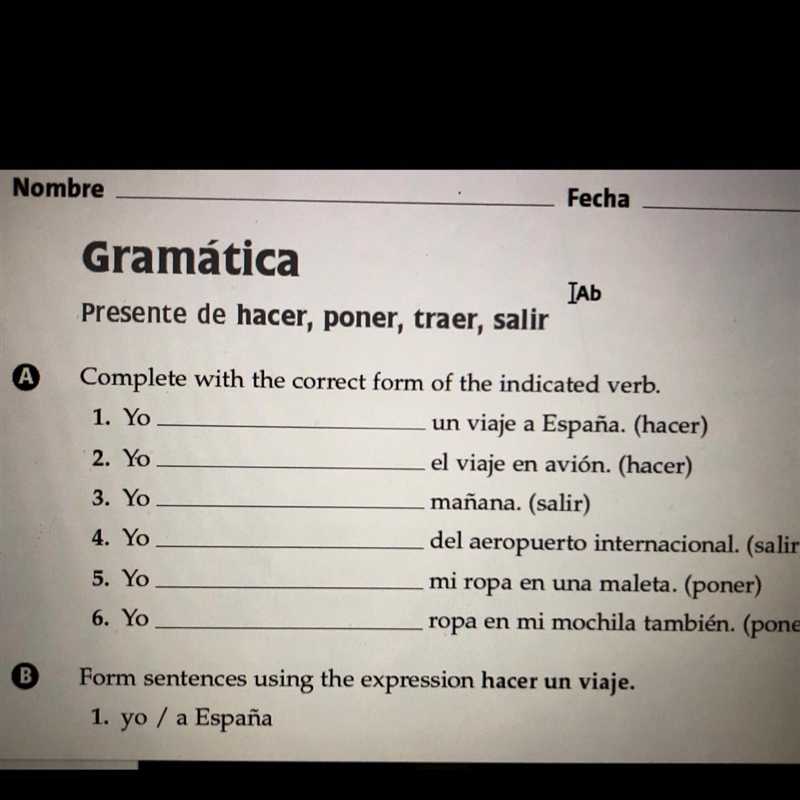 Complete with the correct form of the indicated verb..-example-1