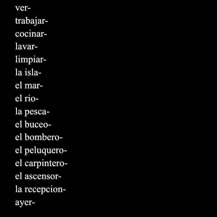 Make a sentence for each spanish word-example-1