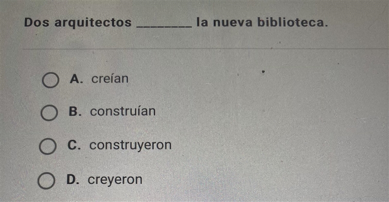 Fill in the blank in the following sentence with the appropriate preterite verb below-example-1