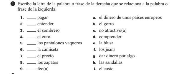 I need help with this Spanish work. Anybody willing to drop an assist?-example-1