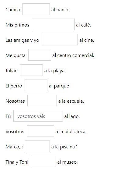 Type the correct form of the verb IR:-example-1