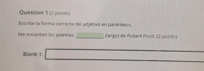 HELP PLEASE!!! Escribe la forma correcta del adjetivo en paréntesis. Me encantan los-example-1