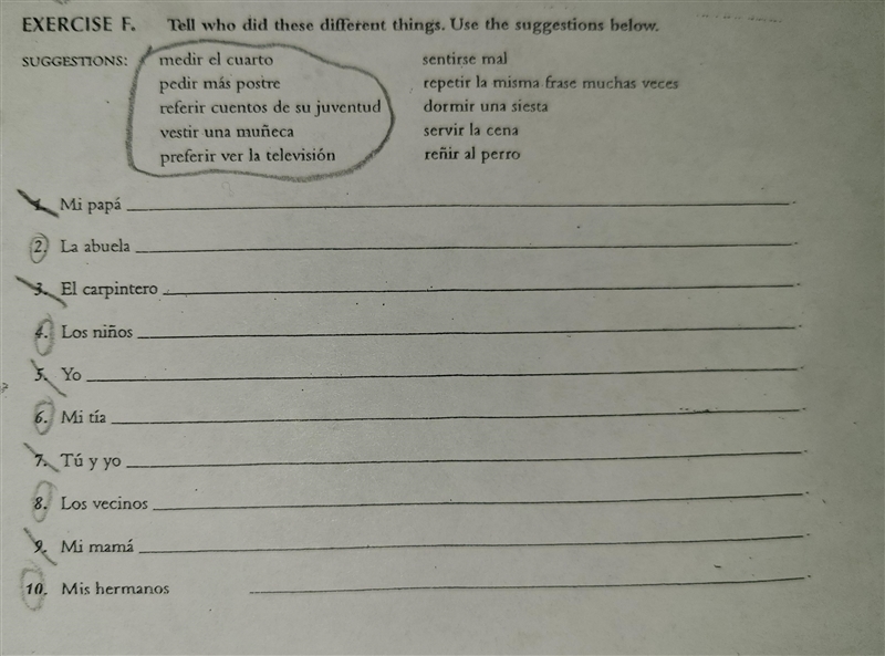 Pls help me fill this out Instructions: look at the circled area you will do 2, 4,6,8, and-example-1