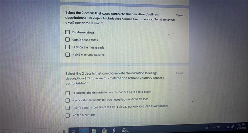 Ayuda por favor!! es para mi clase de español!-example-1