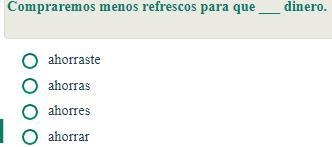 Spanish conjugation question? I need help with what the answer is. I do not know much-example-1