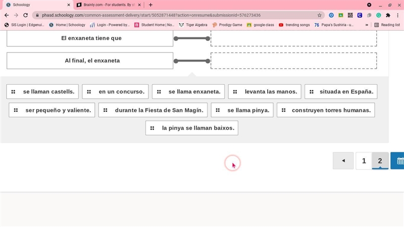 Match the first half of the sentence to the second half based on the story. pls help-example-2