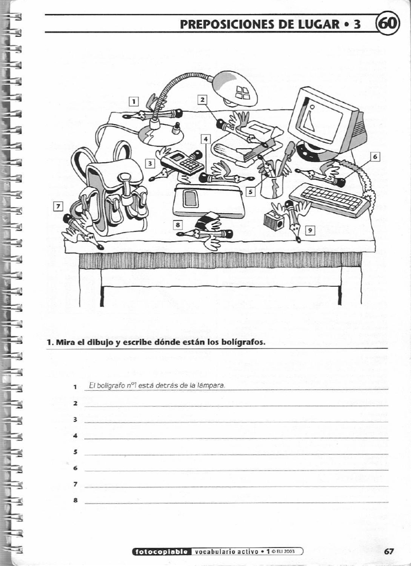 Preposiciones de lugar worksheet-example-1