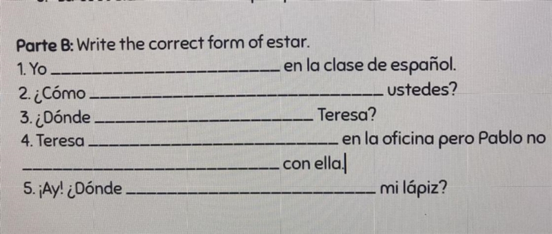 What is the correct form of estar ?-example-1