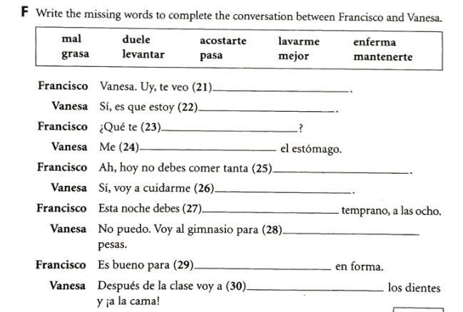 I need help with Spanish! (look at the picture)-example-1