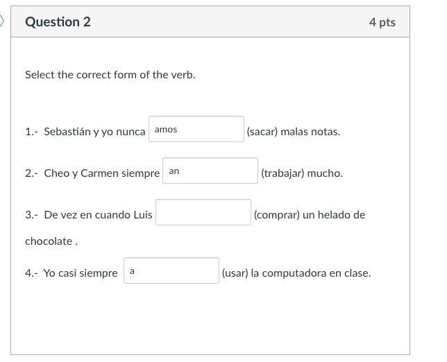 -ar verbs please help-example-1