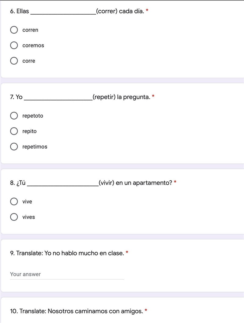 (MORE) Conjugating spanish verbs!!-example-1