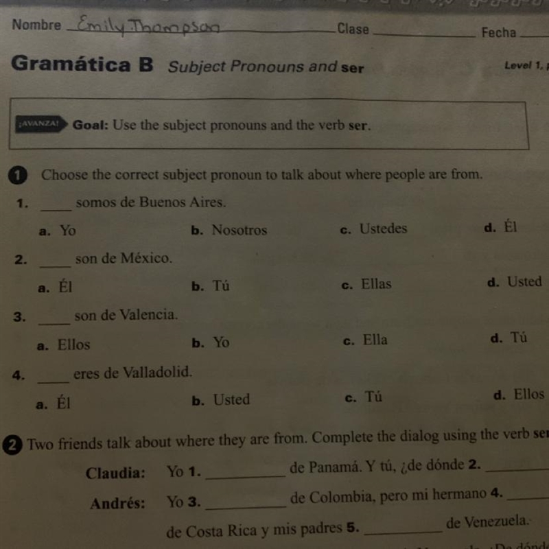 Plz help me with number one due tn!-example-1