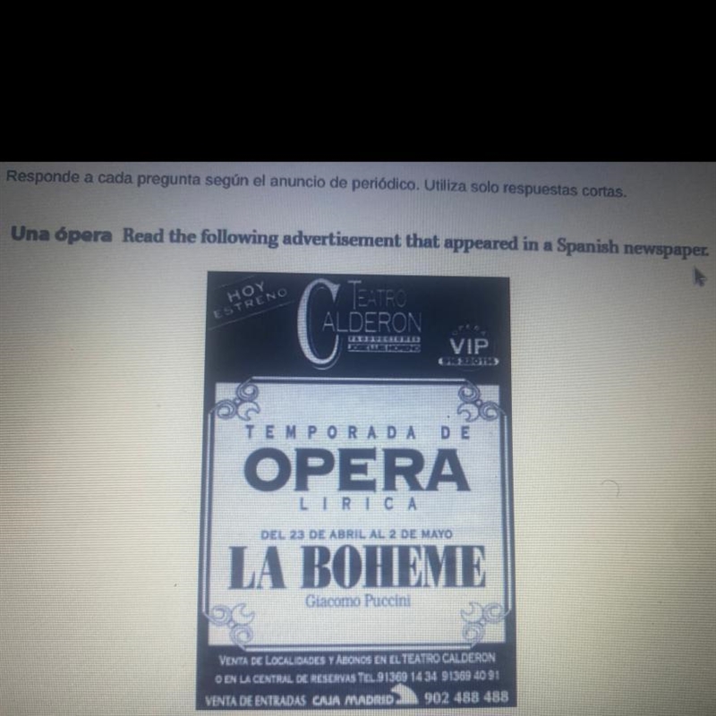 1 Qué temporada es? 2. Qué ópera present an ahora? 3. Quièn escribió la ópera? 4. Cu-example-1