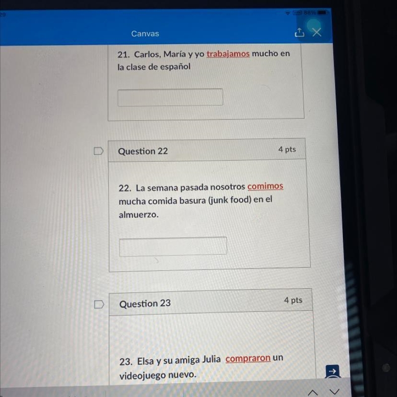 Need help with this Spanish please use the correct Accents-example-1