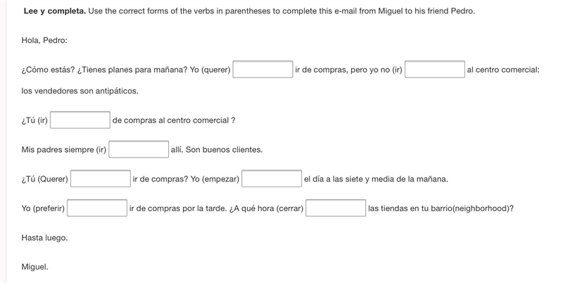 Spanish work please help For the first on the answear choices are tienen que comprar-example-2