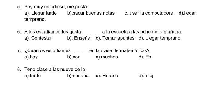 Spanish spekers help!!! its esay points-example-2