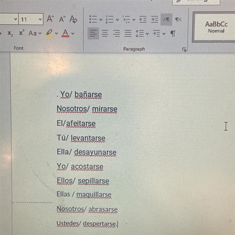 PLEASE HELP!! Directions: just write a sentence for each word Spanish and English-example-1