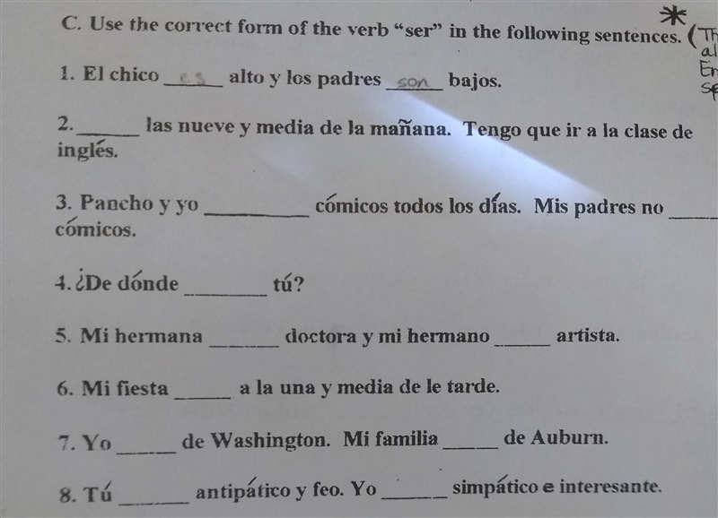 I need help with this question!!! Use the correct form of the verb "ser&quot-example-1