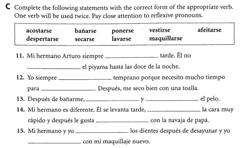 I need help with Spanish plz. Fill in the blanks.-example-1