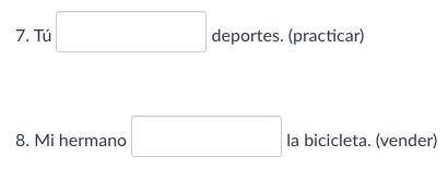 Appropriate present tense form of the verb in parentheses.-example-1