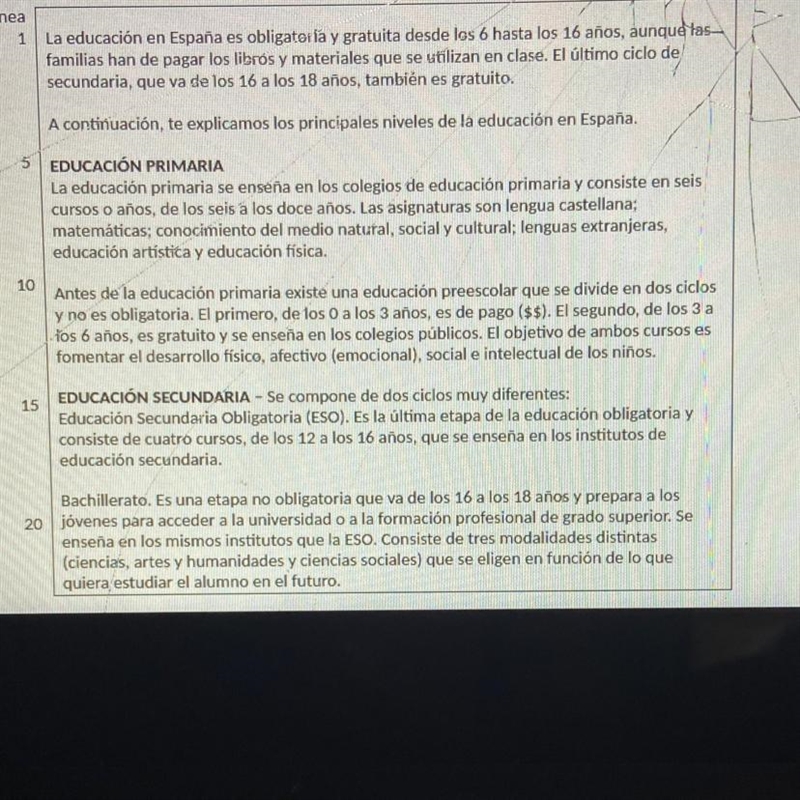 Help please. It’s for Spanish ¿Cuál de los siguientes es un buen resumen de las l-example-1