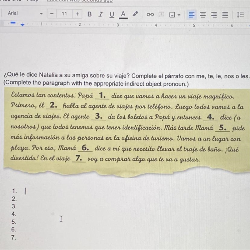 ¿Qué le dice Natalia a su amiga sobre su viaje?-example-1