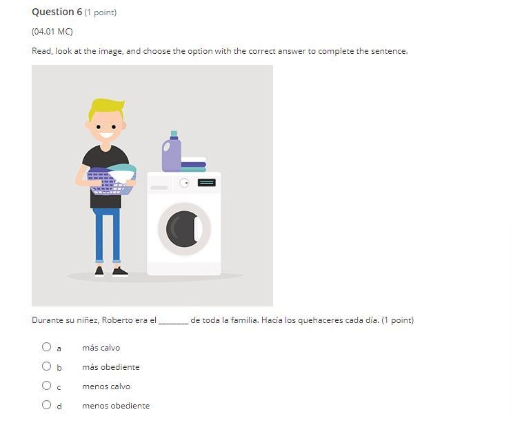 Question 6 (1 point) (04.01 MC) Read, look at the image, and choose the option with-example-1