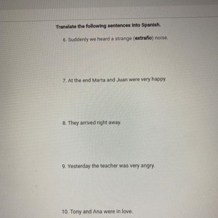 1.3.8 Practice Written Assignment Spanish 2 Semester 2 Answer Key (3rd but last Part-example-1