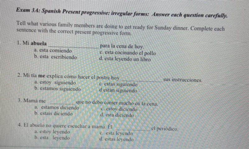 Present progressive irregular forms.-example-1