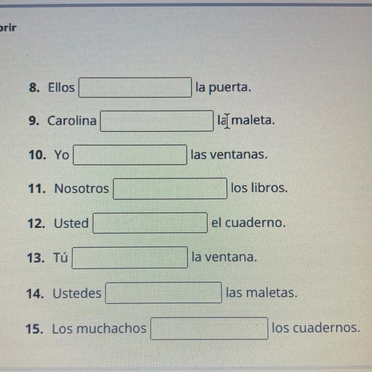 Fill in the blanks with the present tense of the indicated verbs-example-1