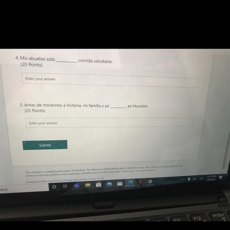 I need help on these questions i believe we have to choose the imperfect form of verb-example-1