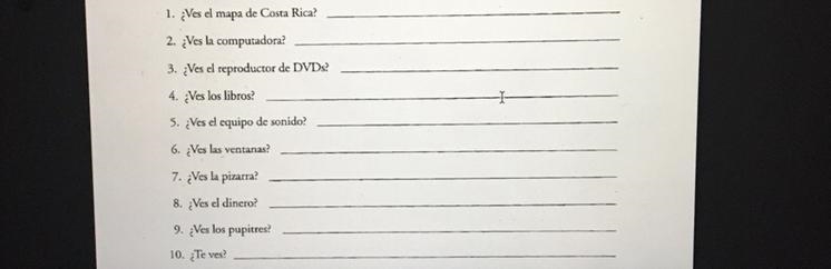 Look at the drawing and answer the questions , using direct object pronouns . Example-example-1