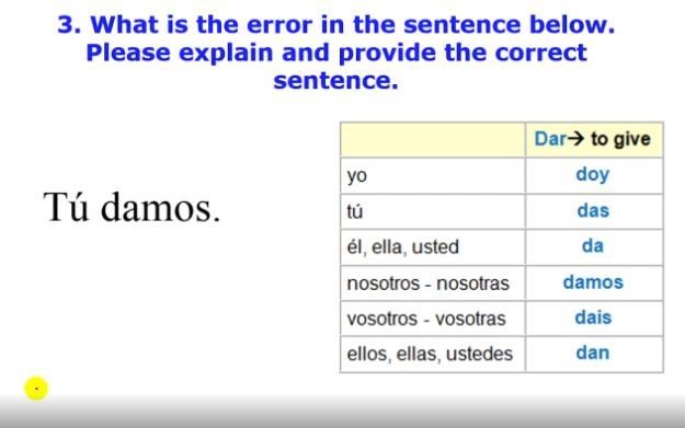 What is the error in the sentence below please explain and provide the correct sentence-example-1