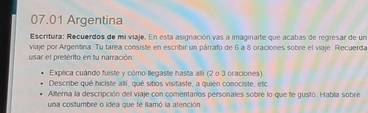 AYUDA PORFAVOR!!!!! Escritura: Recuerdos de mi viaje. En esta asignación vas a imaginarte-example-1