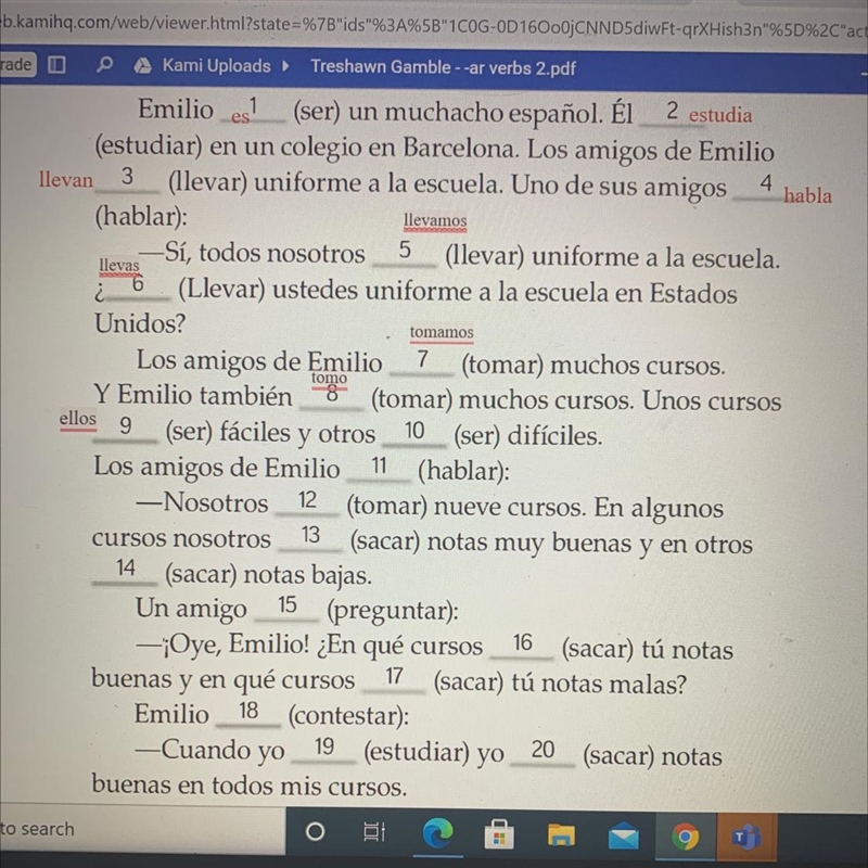 use the correct forms of -at verbs. Pay attention of the endings. I don’t know if-example-1