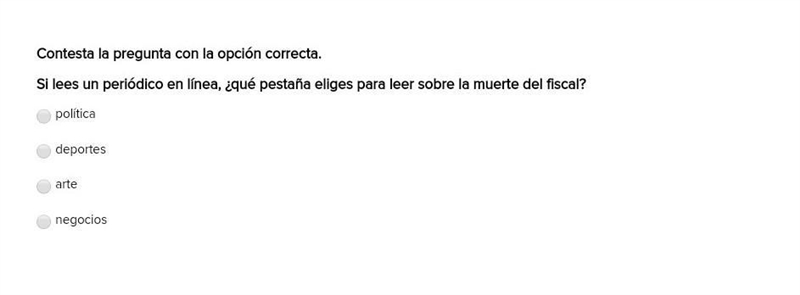 Contesta la pregunta con la opción correcta. Si lees un periódico en línea, ¿qué pestaña-example-1