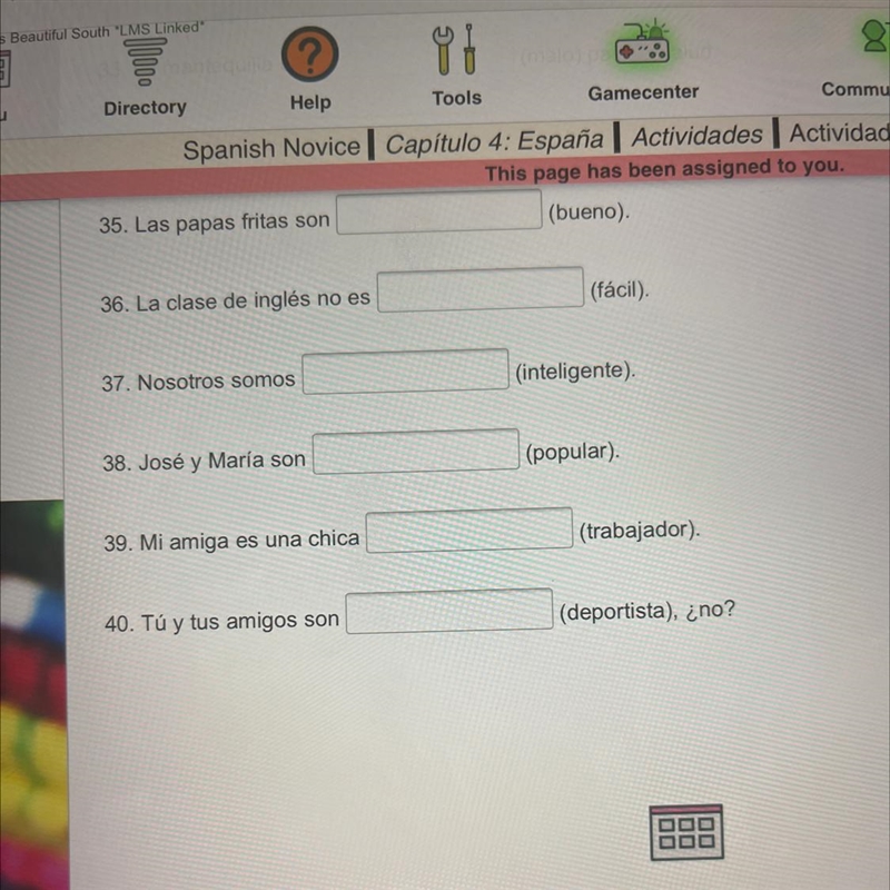 37. Nosotros somos (inteligente) 38. José y María son (popular), 39. Mi amiga es una-example-1