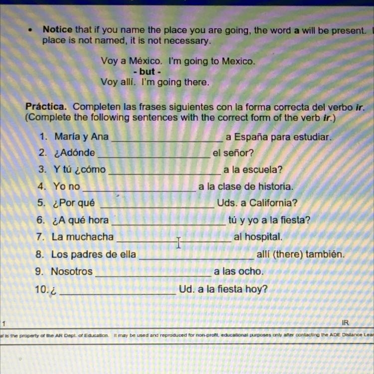 Please help and fill in the following sentences with the correct form of the verb-example-1