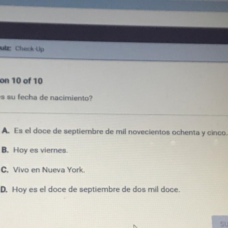 ¿Cuál es su fecha de nacimiento?-example-1