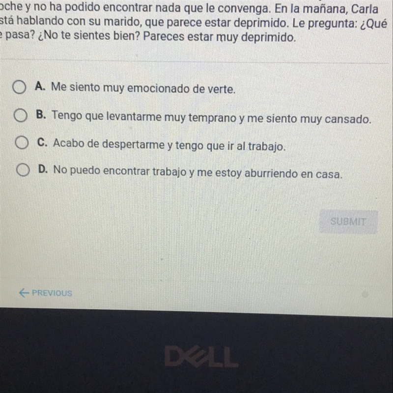 ¿Cuál es la respuesta más lógica de Beto en la siguiente situación? El marido de Carla-example-1