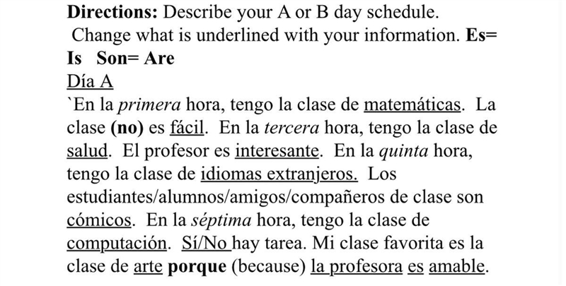 If you’re fluent to Spanish or know words. Please help me out. I’m kinda needing help-example-1